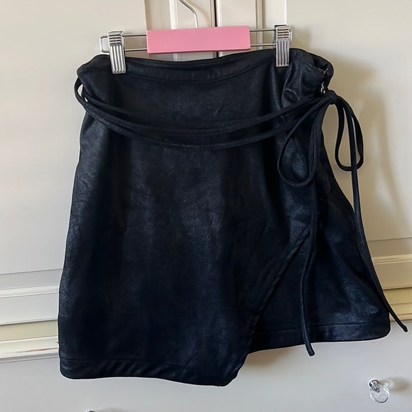 Free People Soft Leather Suede Skirt - Picture 1 of 3